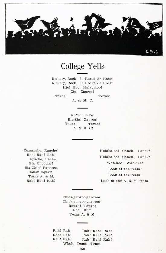 Museum of the American G.I in College Station, Texas - Image of College Yells Long Horn 1910