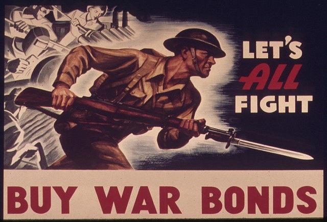 Picture of a Poster of Let's all Fight - Buy War Bonds